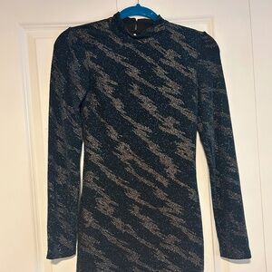 TopShop sparkly long sleeve bodycon mini dress